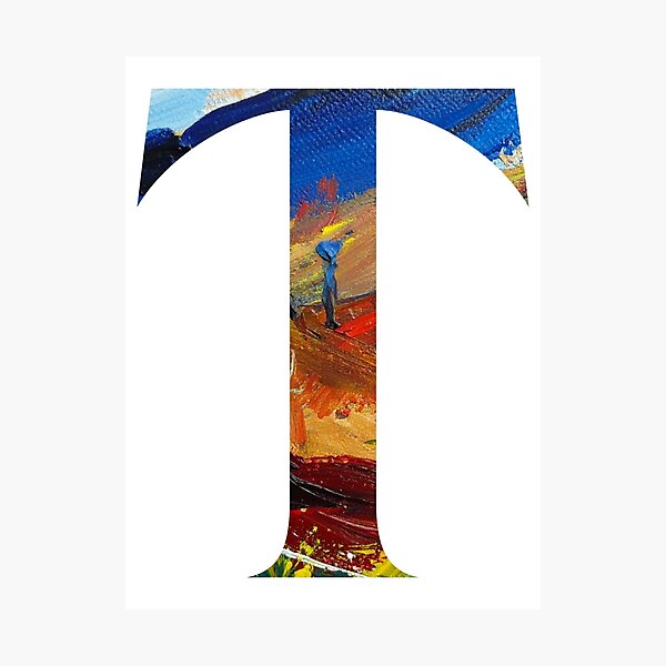 Item preview, Colorful Abstract Letter T T-Shirt Art designed and sold by CoolGTees.