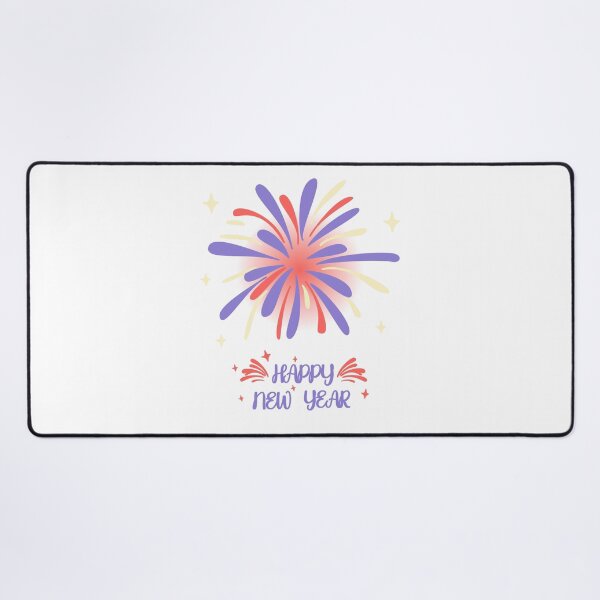 Item preview, Happy New Year Fireworks – Colorful Purple Pink Yellow Celebration Art designed and sold by Lu7u.
