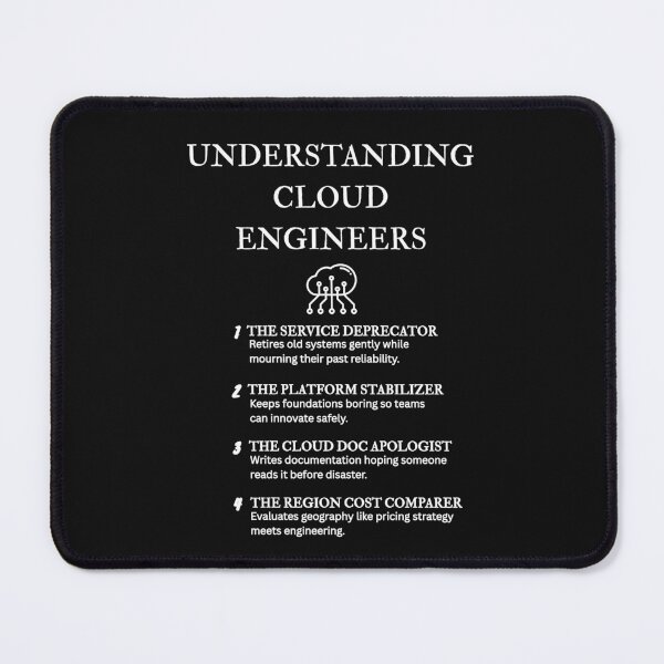 Item preview, Cloud Engineer Mindset – Funny Tech Art – Black designed and sold by PsyFlow35.