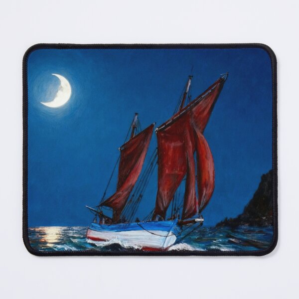 Item preview, Cornish sailing lugger IRIS sailing off Brixham under a full moom designed and sold by Mackenzie Moulton International Artist .
