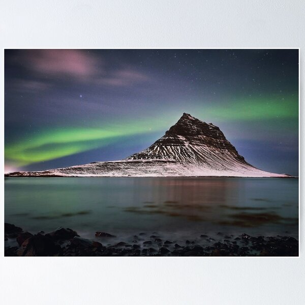 Item preview, Kirkjufell, Northern Lights in Iceland designed and sold by Mauswohn.