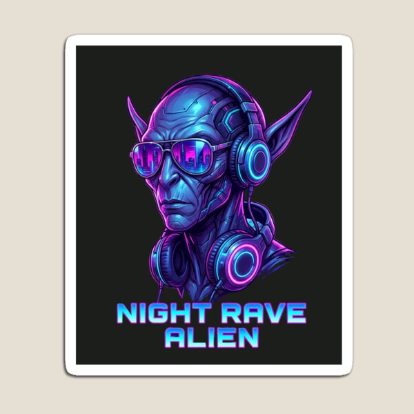 Item preview, Night Rave Alien Music Lover designed and sold by Raasma.