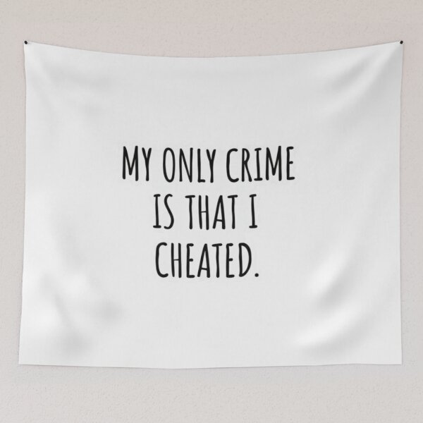 Item preview, My Only Crime is That I Cheated Funny Sarcastic Sticker designed and sold by FUNNY PAW.