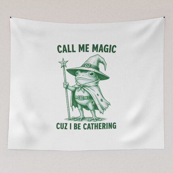 Item preview, Call Me Magic Cuz I Be Gathering, Funny Wizard Frog Meme  designed and sold by gear-posters.