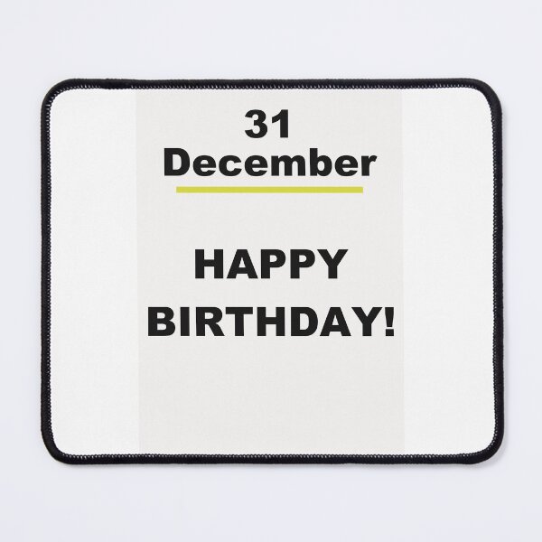Item preview, Minimalist Happy Birthday Design — December 31 designed and sold by ariksworld.
