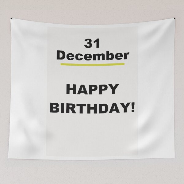 Item preview, Minimalist Happy Birthday Design — December 31 designed and sold by ariksworld.