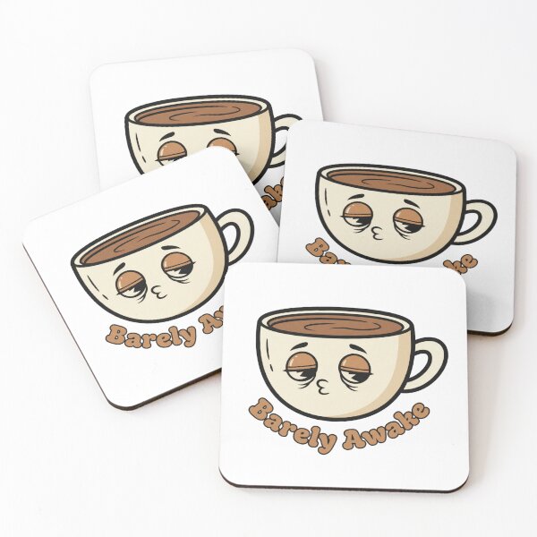Item preview, Sleepy Coffee Cup T-Shirt – Vintage Retro Barely Awake Cartoon Illustration designed and sold by Krystal-design.