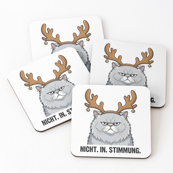 Item preview, Grumpy Christmas Cat - Not in the Christmas Spirit designed and sold by Neon_Soraya.