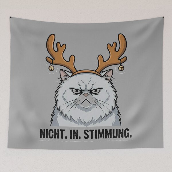 Item preview, Grumpy Christmas Cat - Not in the Christmas Spirit designed and sold by Neon_Soraya.