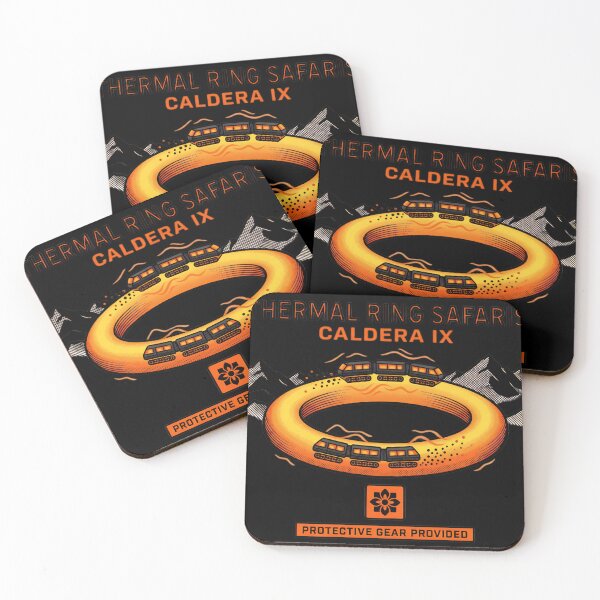 Item preview, Thermal Ring Safaris - Caldera IX Sci-Fi Adventure Badge designed and sold by SynthesisStudio.