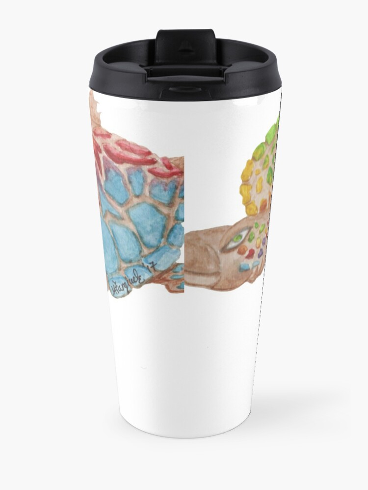 Alternate view of Rainbow turtle, Nature doesn&#39;t care series, watercolor Travel Coffee Mug