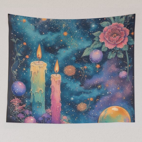 Item preview, Candlelight in the cosmos of dreams designed and sold by Mianku | Für das Leben.