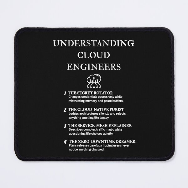 Item preview, Understanding Tech Roles – Cloud Engineer Humor – Black designed and sold by PsyFlow35.