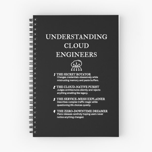 Item preview, Understanding Tech Roles – Cloud Engineer Humor – Black designed and sold by PsyFlow35.