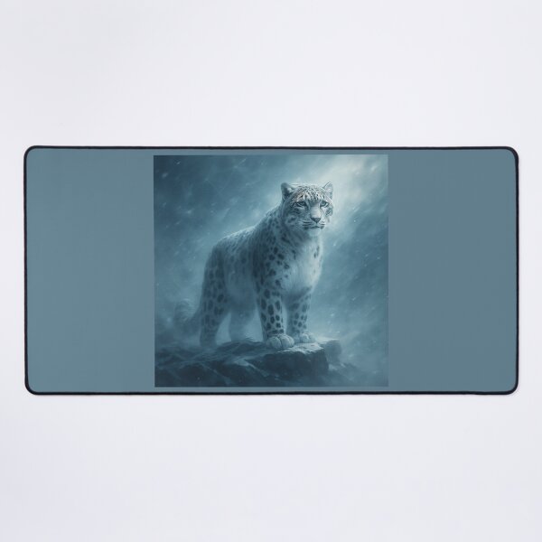 Item preview, Snow Leopard Guardian – Mountain Wildlife Art Print designed and sold by GeoWild Designs.