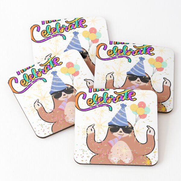 Item preview, White  Time To Celebrate - Cute Party Sloth Funny Design designed and sold by Extremeallie.