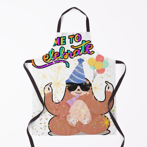 Item preview, White Time To Celebrate - Cute Party Sloth Funny Design designed and sold by Extremeallie.