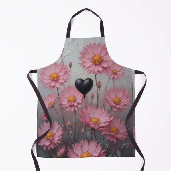 Item preview, Flower field with black heart balloon motif designed and sold by Mianku | Für das Leben.