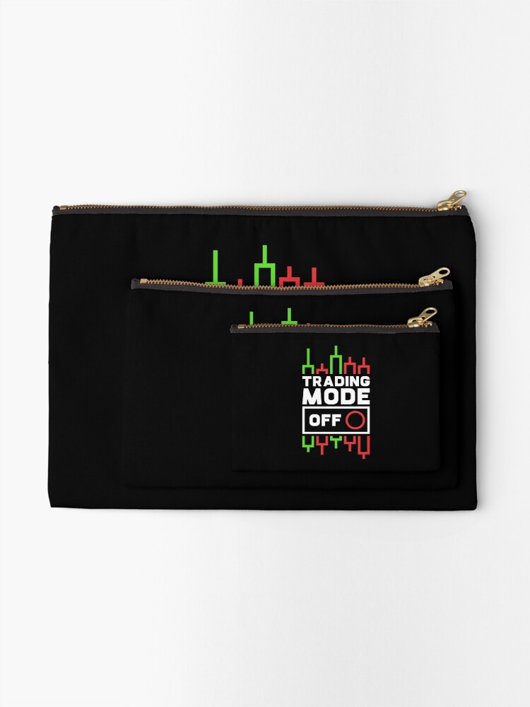 Thumbnail 2 of 4, Zipper Pouch, Trading Mode Off Chart Design designed and sold by venomousvector.