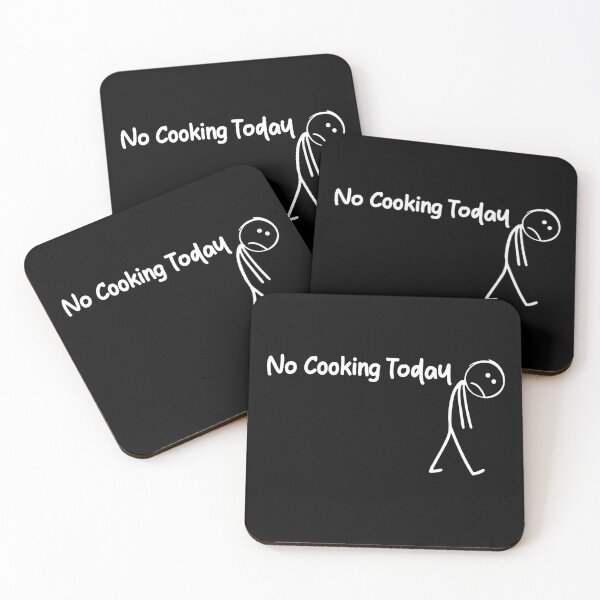 Item preview, No Cooking Today, Sad Stick Figure, Funny Father's Day, Cooking Lovers Tee, Cooking Quote designed and sold by PrintItStudio.
