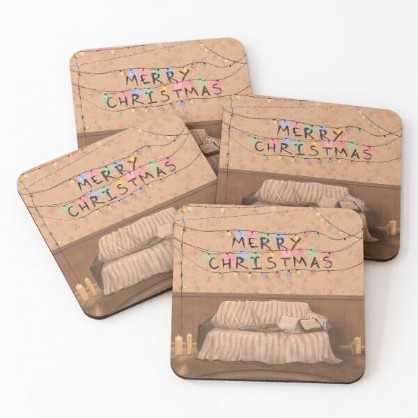 Item preview, Merry Christmas Lights, Joyce Byers Wall Scene – Creepy Living Room with Alphabet Lights designed and sold by CreativeBu.