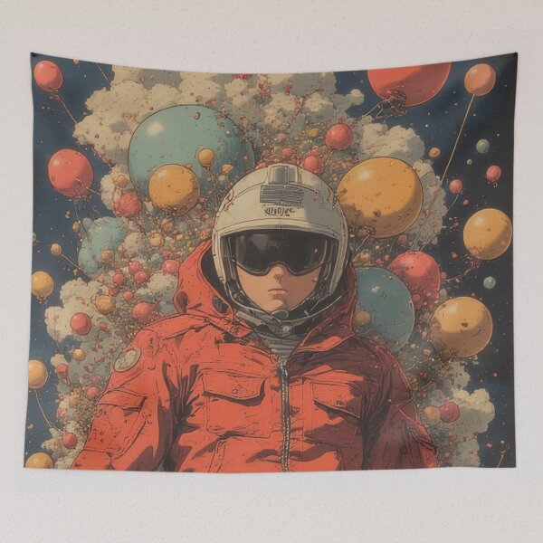 Item preview, Astronauts in a balloon galaxy scene designed and sold by Mianku | Für das Leben.