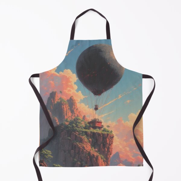 Item preview, Hot air balloon over mountain landscape at sunrise designed and sold by Mianku | Für das Leben.