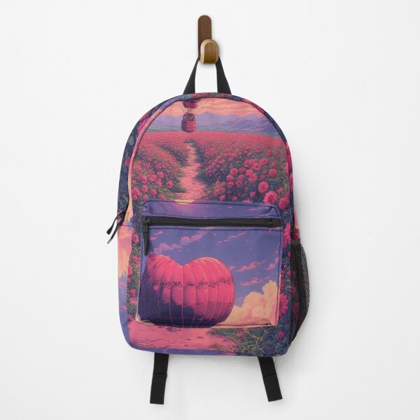 Item preview, Romantic hot air balloon ride over blooming fields designed and sold by Mianku | Für das Leben.