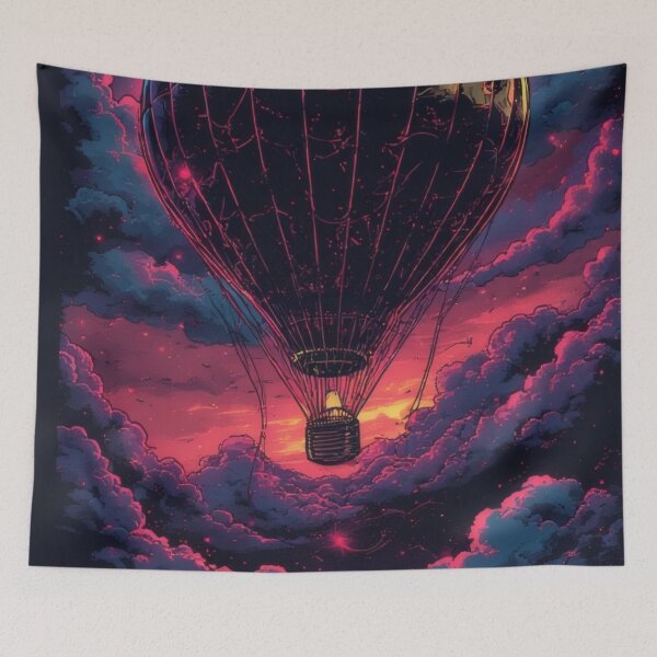 Item preview, Hot air balloon in a dramatic skyscape designed and sold by Mianku | Für das Leben.