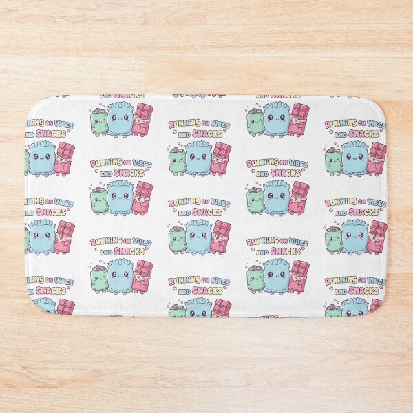 Item preview, Running on Vibes and Snacks – Cute Kawaii Snack Characters Illustration designed and sold by Krystal-design.