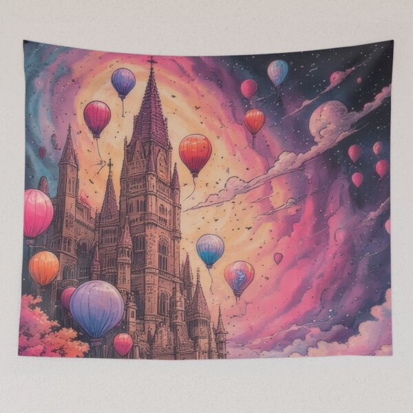 Item preview, Castle of Dreams and Balloons designed and sold by Mianku | Für das Leben.