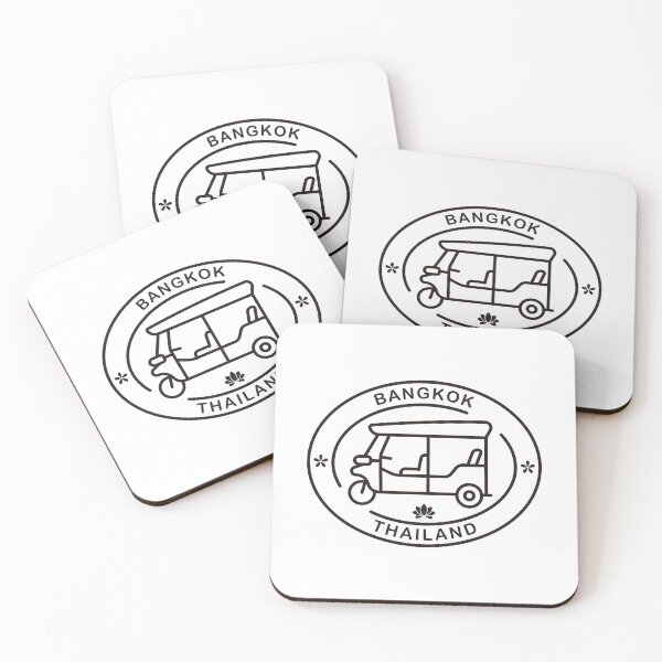 Item preview, Bangkok Tuk Tuk Line Art Emblem designed and sold by Satoshy Atelier.