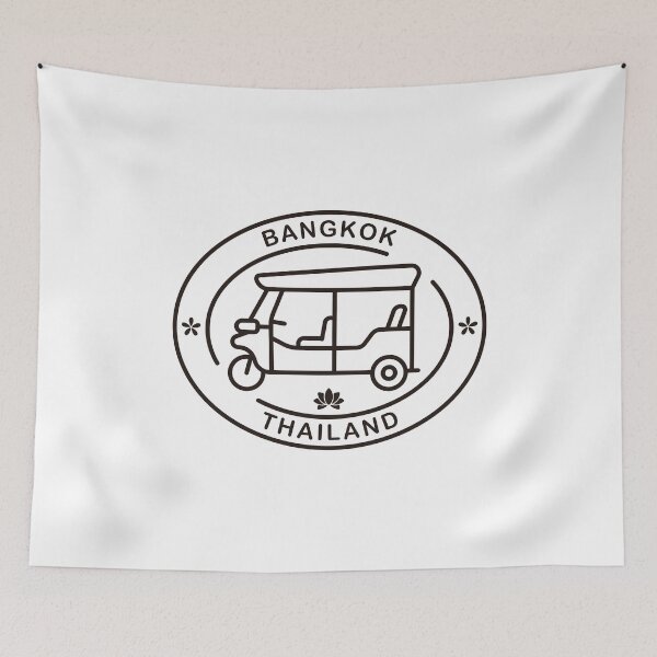 Item preview, Bangkok Tuk Tuk Line Art Emblem designed and sold by Satoshy Atelier.