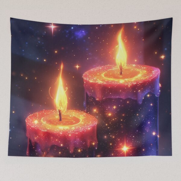 Item preview, Glowing candles in a stardust setting designed and sold by Mianku | Für das Leben.