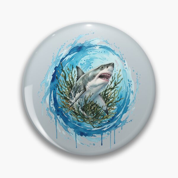Item preview, Shark with realistic style algae and paint designed and sold by the artedivino.
