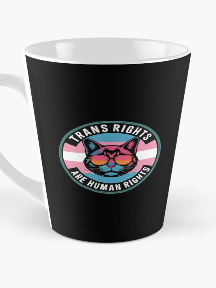 Thumbnail 3 of 4, Coffee Mug, Trans Rights are Human Rights Transgender LGBTQ designed and sold by MathisBellanger.