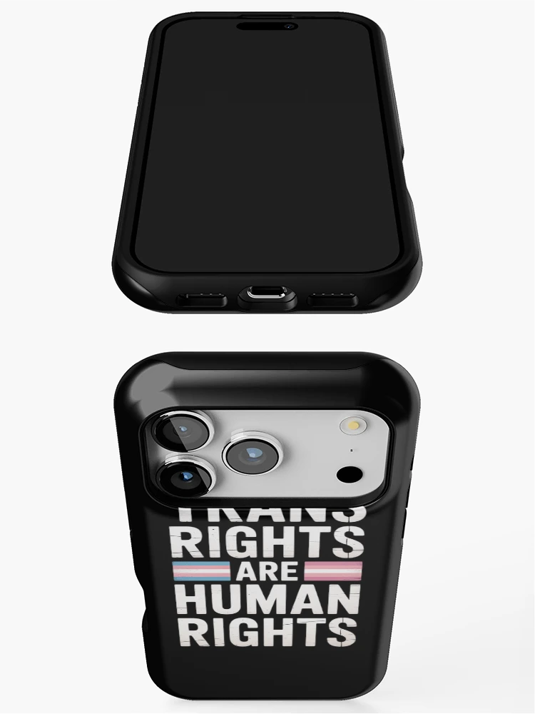 Thumbnail 3 of 4, iPhone Case, Trans Rights Are Human Rights designed and sold by PowAcademy.