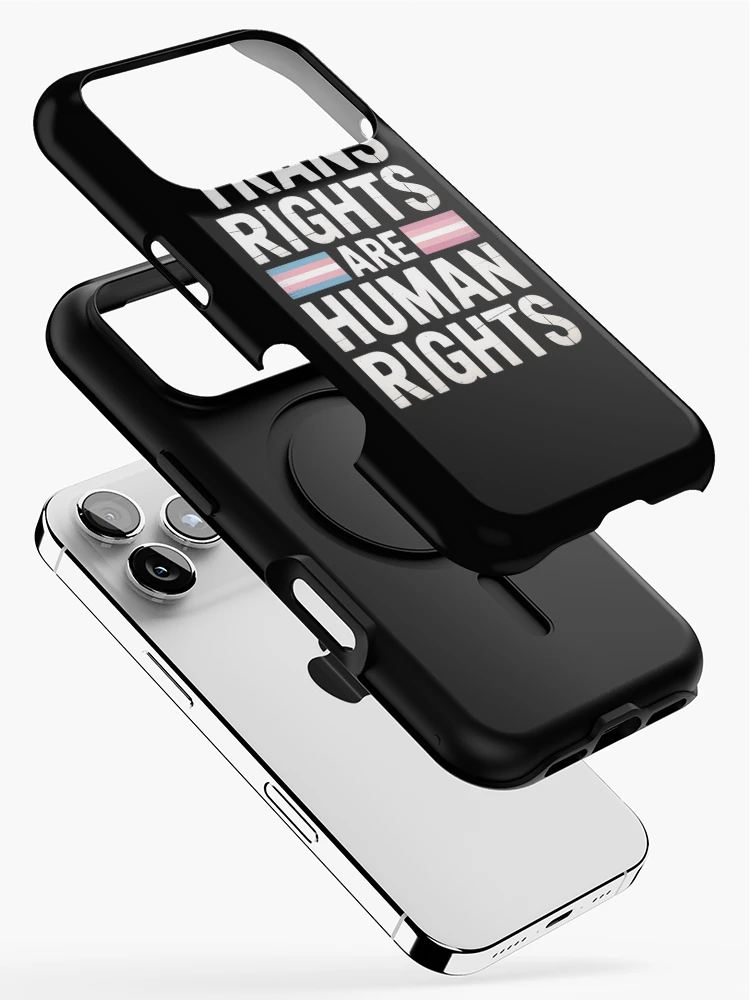Thumbnail 2 of 4, iPhone Case, Trans Rights Are Human Rights designed and sold by PowAcademy.