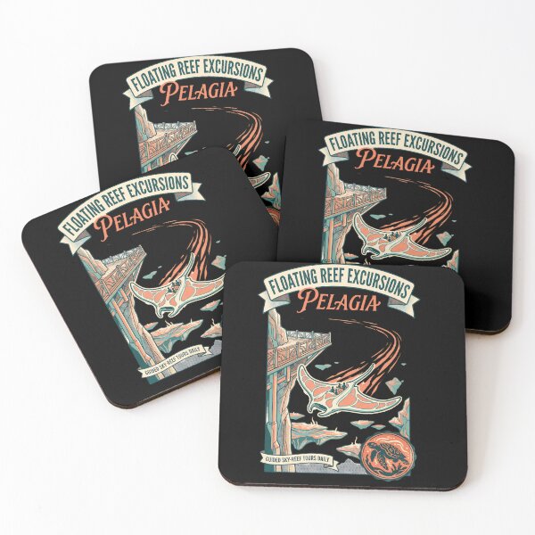 Item preview, Floating Reef Excursions: Pelagia Sky-Reef Tour Vintage Poster designed and sold by SynthesisStudio.