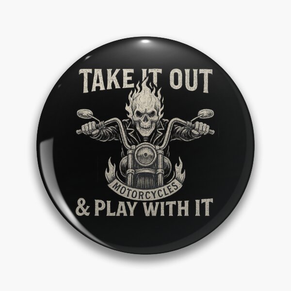 Item preview, Take It Out and Play With It Motorcycle Skull Art designed and sold by flagylART.