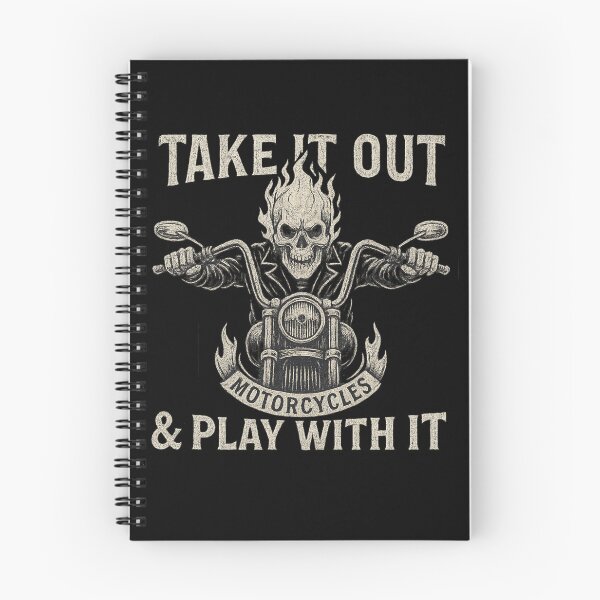 Item preview, Take It Out and Play With It Motorcycle Skull Art designed and sold by flagylART.