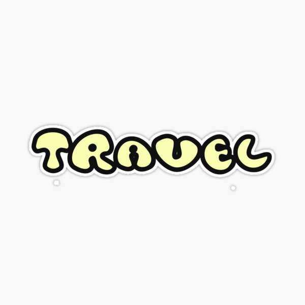 Travel Word Stickers, Clear Backed, 16 Pieces