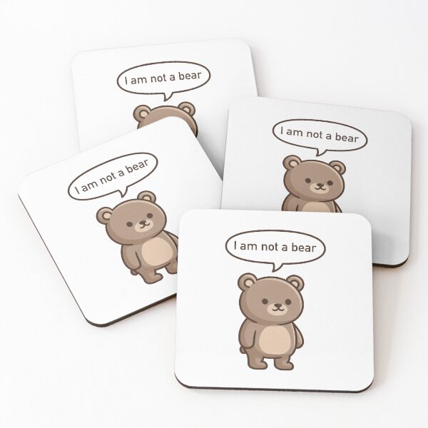 Item preview, I Am Not a Bear Cartoon Design with Speech Bubble and Playful Identity Twist designed and sold by SplashTastic.