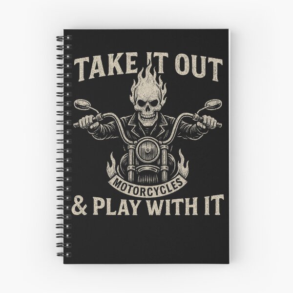 Item preview, Take It Out and Play With It Motorcycle Skull Art designed and sold by flagylART.