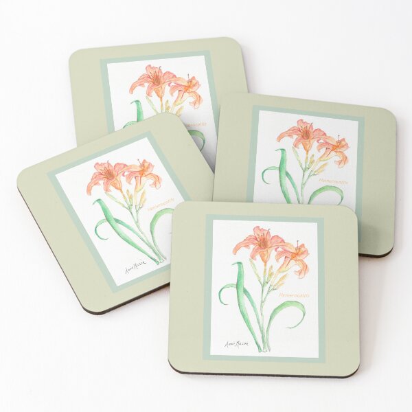 Item preview, Hemerocallis (Day Lily) - watercolor illustration designed and sold by Annie Mason Art.