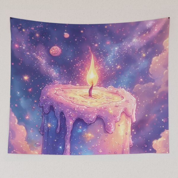 Item preview, Cosmic candle in a dreamy universe designed and sold by Mianku | Für das Leben.