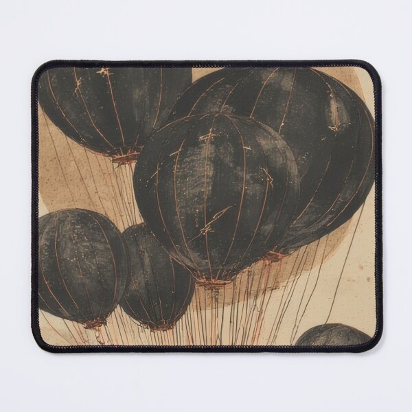 Item preview, Black balloons above a floating structure designed and sold by Mianku | Für das Leben.