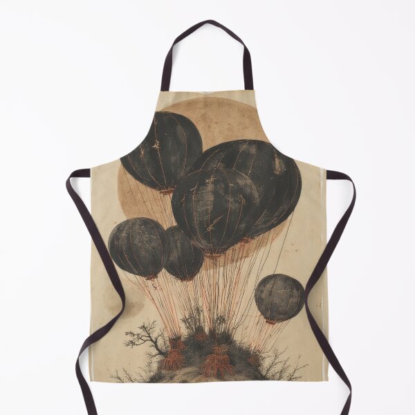 Item preview, Black balloons above a floating structure designed and sold by Mianku | Für das Leben.
