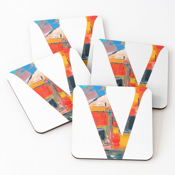 Item preview, Colorful Abstract Letter V T-Shirt Art designed and sold by CoolGTees.