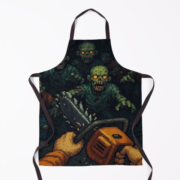 Item preview, Chainsaw Last Stand – Zombie Horde Pixel Art Survival Horror designed and sold by ArtificialAce.